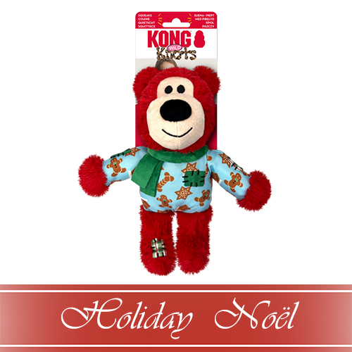 Kong - Wild knots | Peluche d'ourson avec intérieur en cordes nouées | Spécial des fêtes
