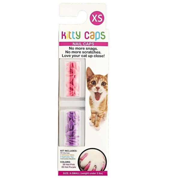 Kitty Caps - Cache-griffes pour chats | Mauve et rose