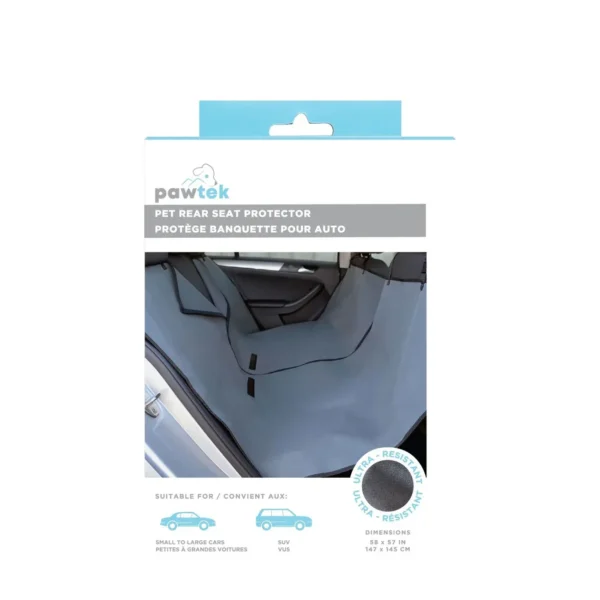 Pawtek | Protection pour animaux de compagnie pour siège arrière - 58"x57"