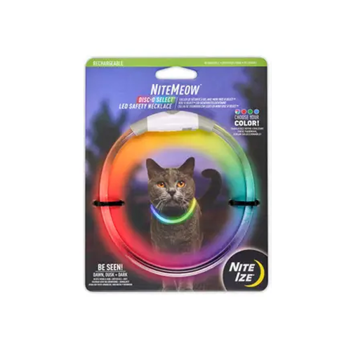 Nite Ize - NiteMeow | Collier de sécurité à DEL rechargeable 9.5" to 14.8"
