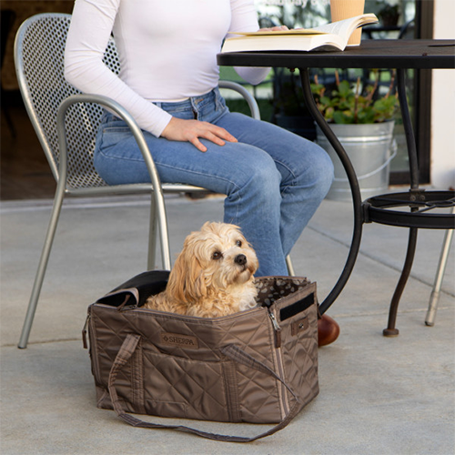 Sherpa® City Tote | Sac de transport et tapis convertibles pour animaux de compagnie lavables en machine, marron bois flotté - Moyen – Image 8