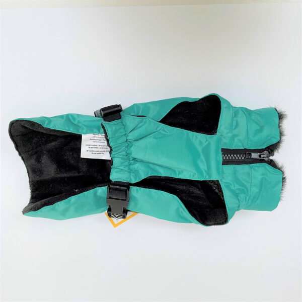 Hunter - Manteau pour chien hydrofuge - Doublure à polar | Turquoise et gris