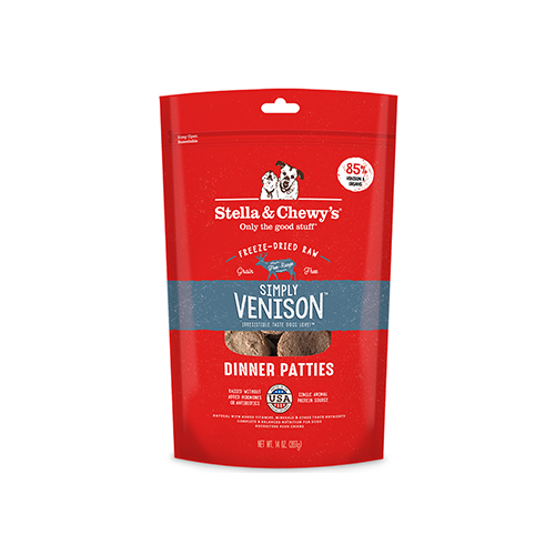 Stella & Chewy's repas lyophilisé pour chien simplement Venaison 14oz