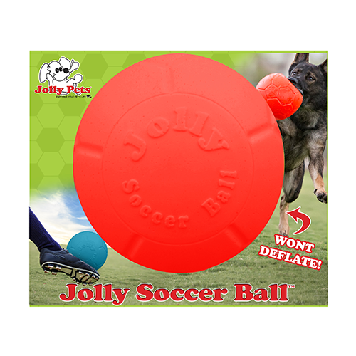 Jolly Pets - Jouet pour chien - Ballon de soccer rigide | Couleur assortis - 6"