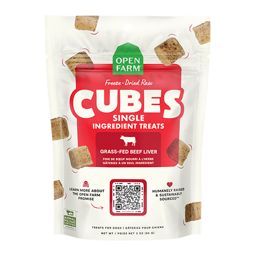 Open Farm - Cubes lyophilisés à un seul ingrédient pour chien | 3 oz