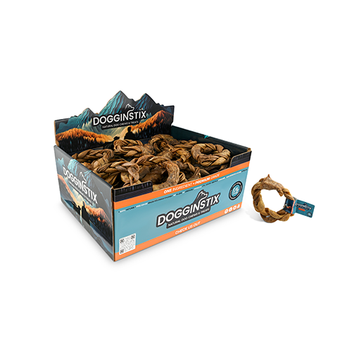 Doggin Stix -  Anneau de collagène d'agneau pour chien | Tressé