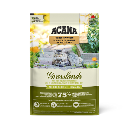 ACANA Plus forte teneur en protéines pour chat Recette Grasslands