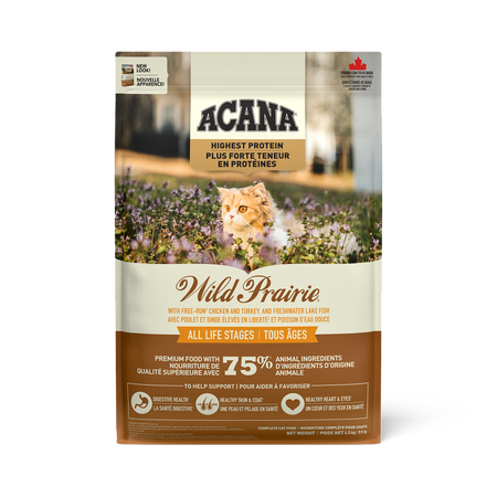 ACANA Plus forte teneur en protéines pour chat Recette Wild Priaire