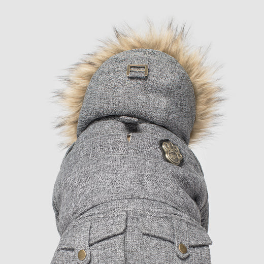 Canada Pooch - Veste d'hiver résistante à l'eau - Army Parka pour chien | Gris – Image 4