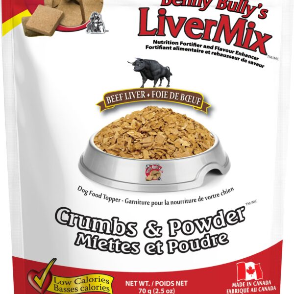 Benny Bully's Gâteries Pour Chien - Côtelettes De Foie De Boeuf En Miettes & Poudre 70g