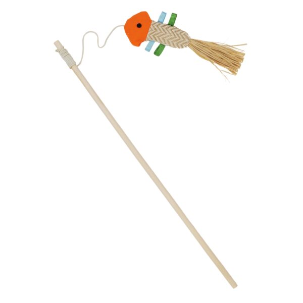 Bud'z Jouet Pour Chat - Canne à Pêche Méduse, Orange