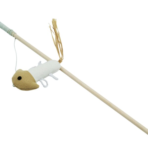 Bud'z Jouet Pour Chat - Canne à Pêche Méduse, Beige