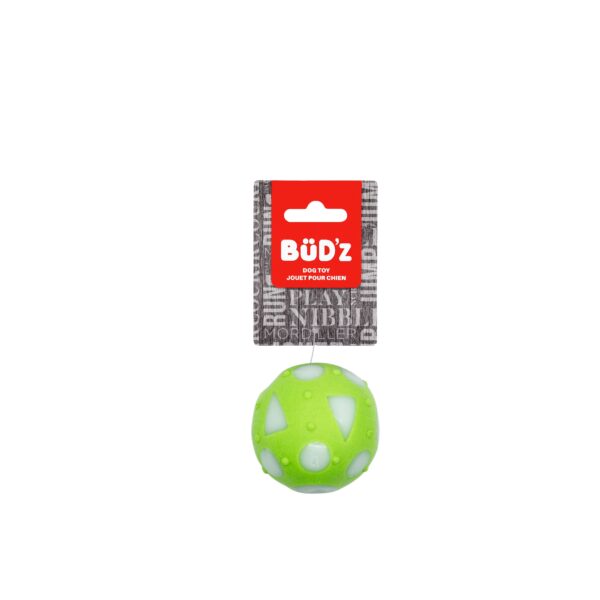 Bud'z Jouet En Caoutchouc Pour Chien - Balle Pleine, Petite, Verte Lime 6cm