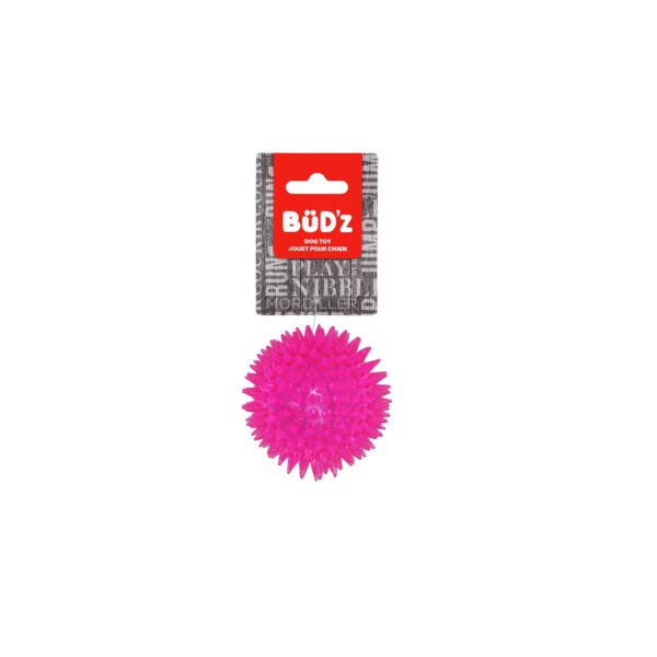 Bud'z Jouet En Caoutchouc Pour Chien - Balle à Pointes, Rose 6.3cm