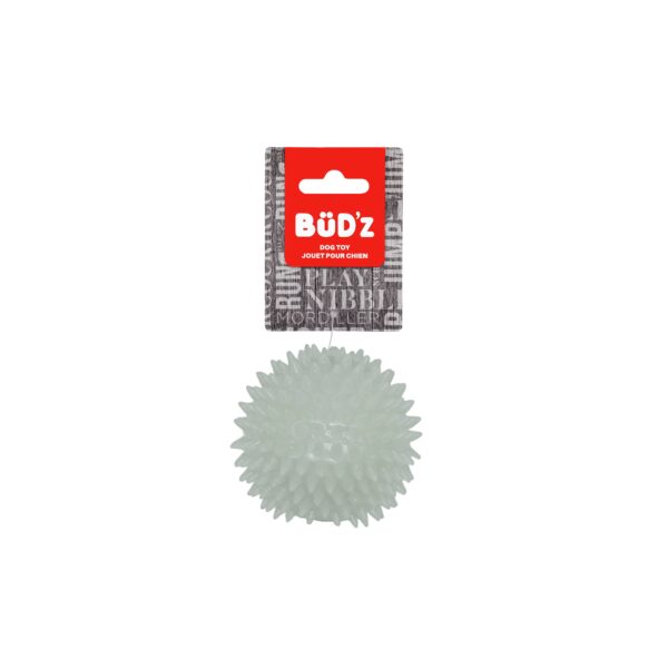 Bud'z Jouet En Caoutchouc Pour Chien - Balle à Pointes, Phosphorescente 7.5cm