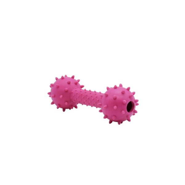 Bud'z Jouet En Caoutchouc Pour Chien - Haltère Piquant, Rose 14cm