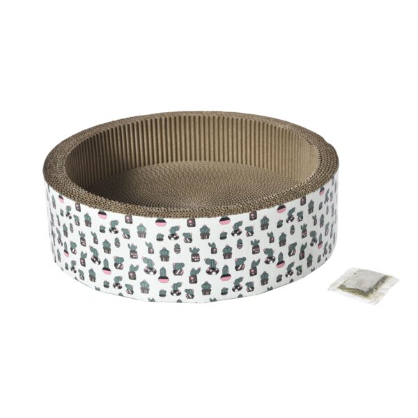 Bud'z Boite à Gratter En Carton, Avec Sachet D'herbe à Chat - Cactus