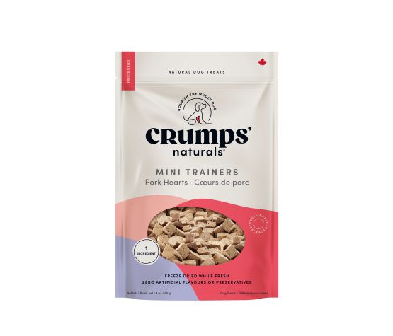 Crumps' Naturals -  Mini-bouchées D'entraînement Pour Chien | Coeurs De Porc Lyophilisés