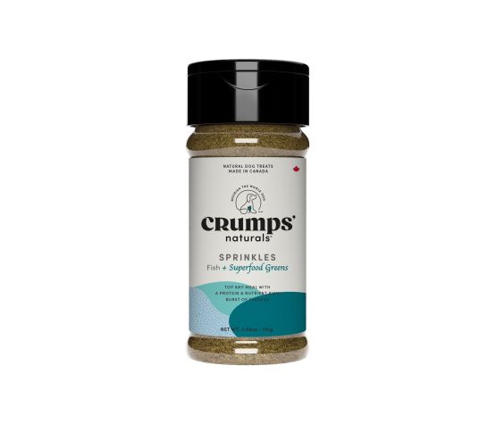 Crumps' Naturals Gâteries Pour Chien - Flocons à Saupoudrer | Poisson + Superaliment Vert - 110g