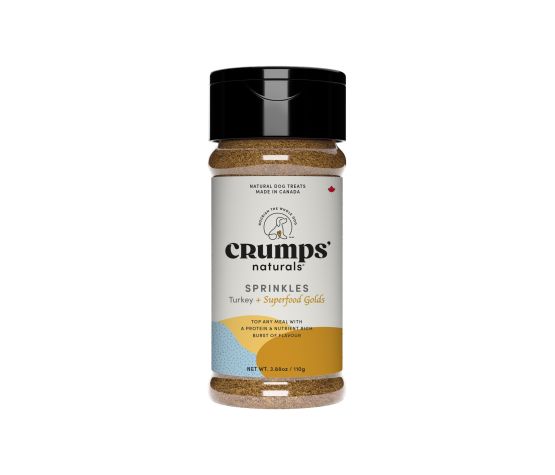 Crumps' Naturals Gâteries Pour Chien - Flocons à Saupoudrer | Dinde + Superaliment Or - 110g