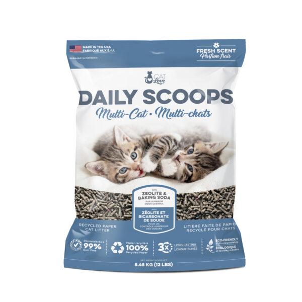 Cat Love - Litière de papier recyclé Daily Scoops | Multicat