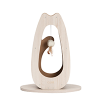 Catit PIXI Griffoir, haut, en bois et carton ondulé