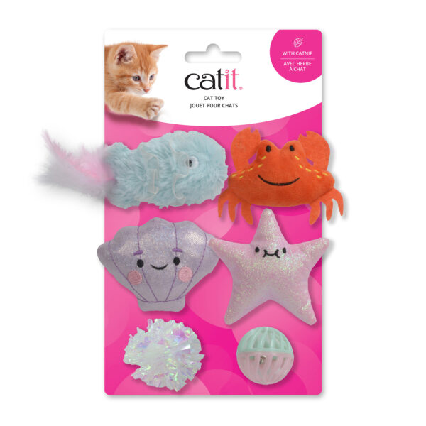 Catit - Jouet pour chats | Créatures de la mer - Paquet de 6