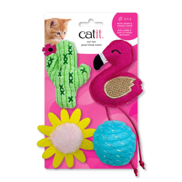 Catit - Jouet pour chats | Personnages festif - Paquet de 4