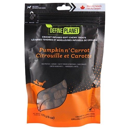 Define Planet - Gâteries pour chien - Citrouille et carottes 170gr