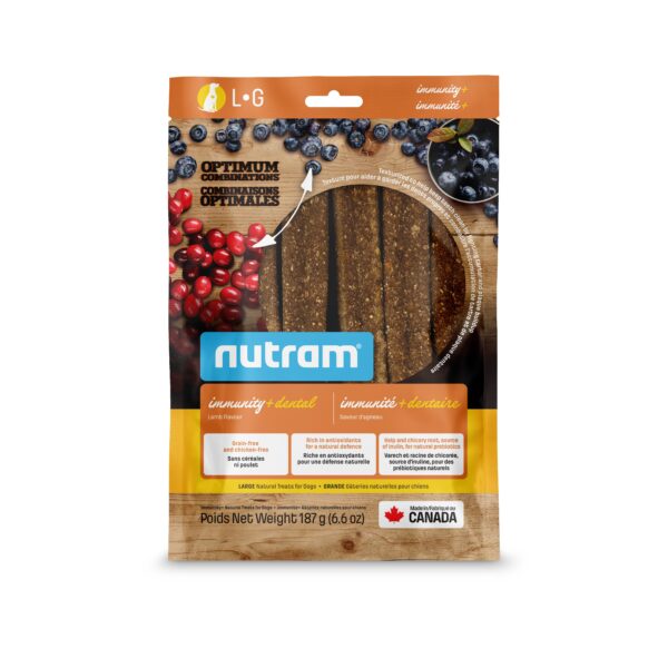 Nutram Combinaisons Optimales Immunité+ Dentaire, Gâteries Pour Chien, Agneau
