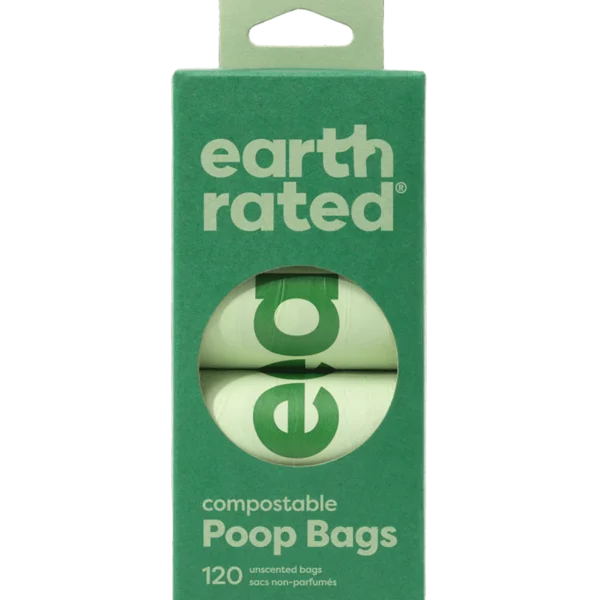 Earth Rated - Sacs de ramassage | Certifiés compostables - Non parfumés - 120 sacs