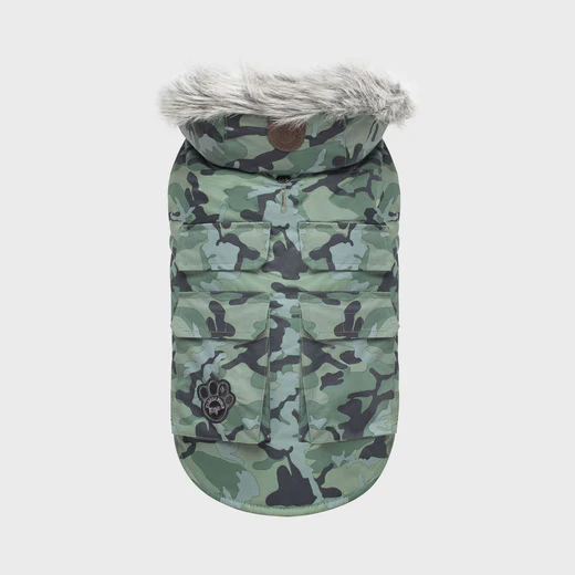 Canada Pooch - Everest Explorer - Veste Cargo résistante à l'eau pour chien | Camouflage vert