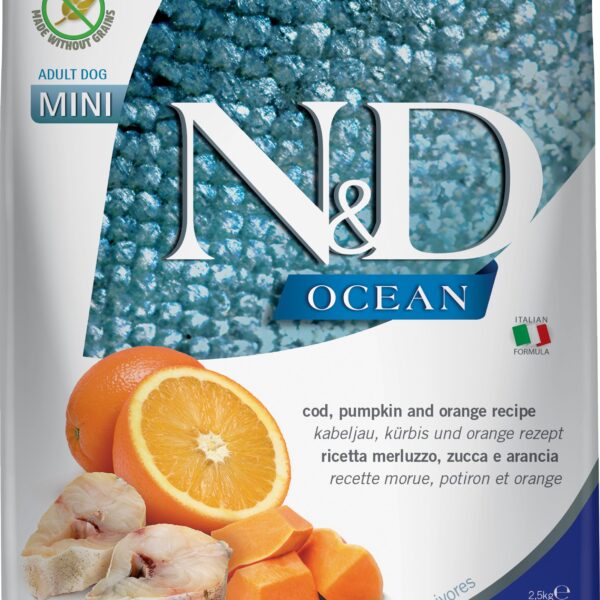Farmina N&D Océan Morue pour chien, citrouille & orange