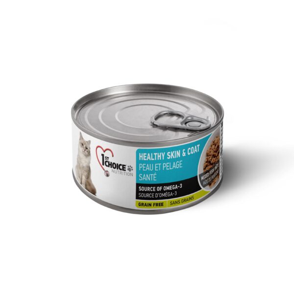 1st choice conserve pâté de poisson peau & pelage chat 156g