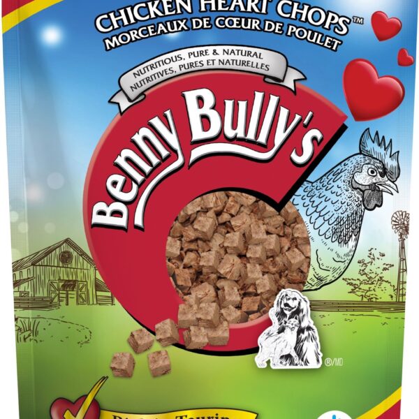 Benny Bully’s | Gâteries lyophilisées pour chien et chat | Morceaux de coeur de poulet - 20 gr