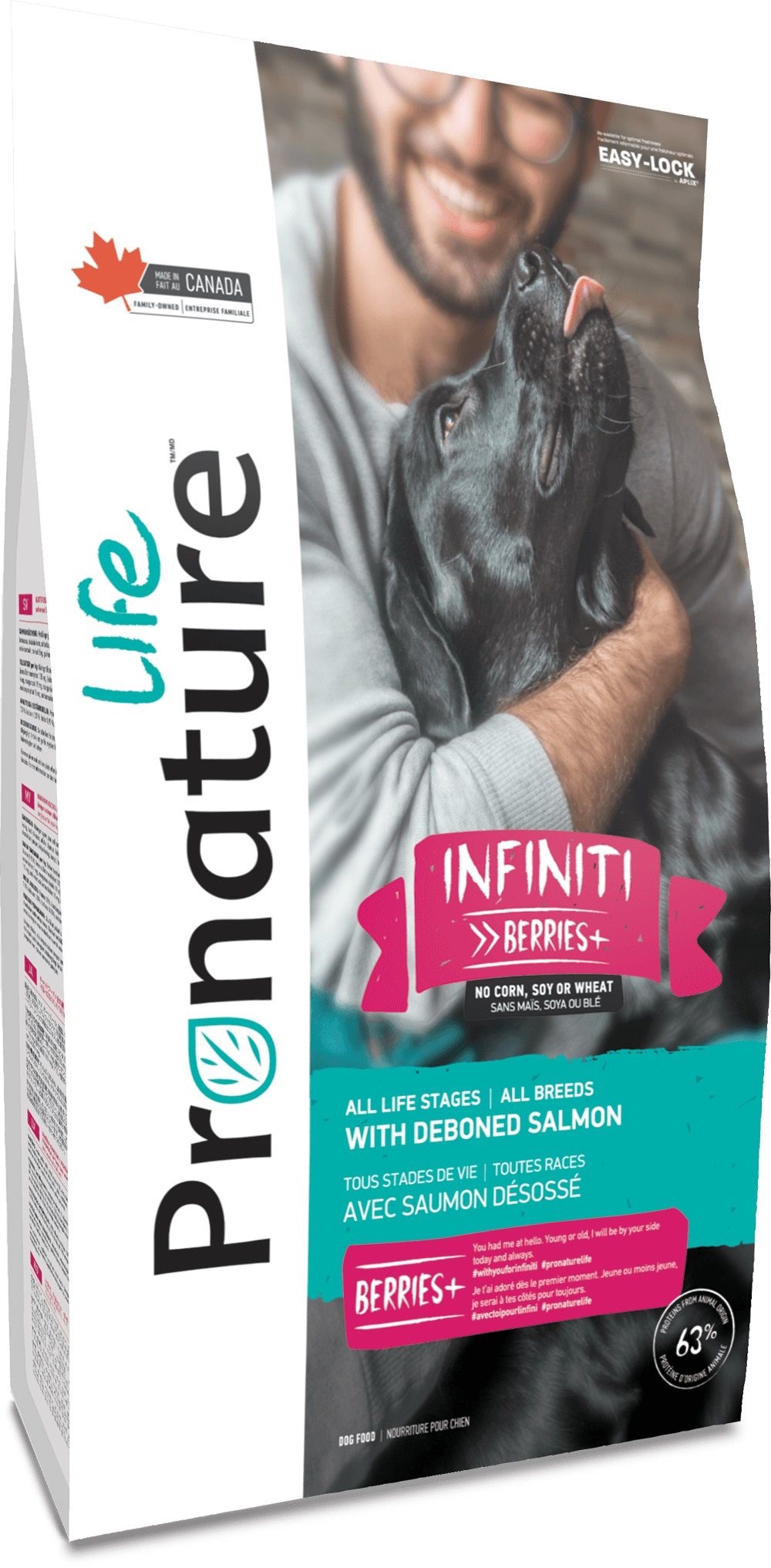 Pronature Life "Infiniti" | Nourriture pour chien, toute race | Saumon désosé / 11,3 kg – Image 2