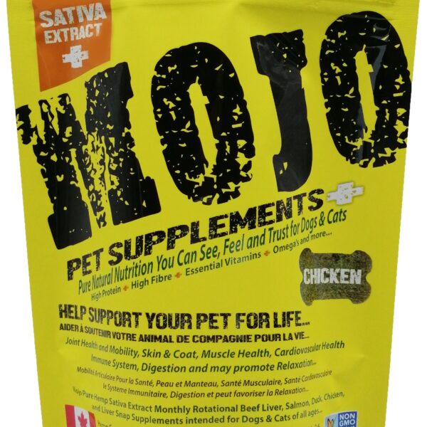 Mojo Suppléments Pour Chiens Et Chats à Base De Chanvre, Saveur De Poulet 192gr
