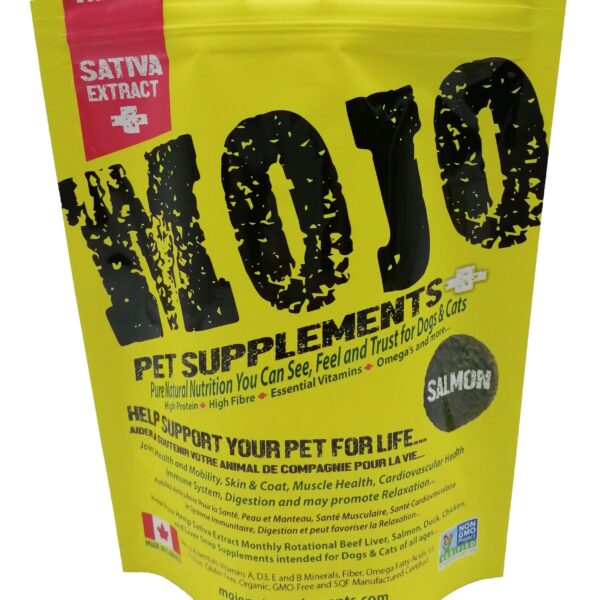 Mojo Suppléments Pour Chiens Et Chats à Base De Chanvre, Saveur De Saumon 138gr