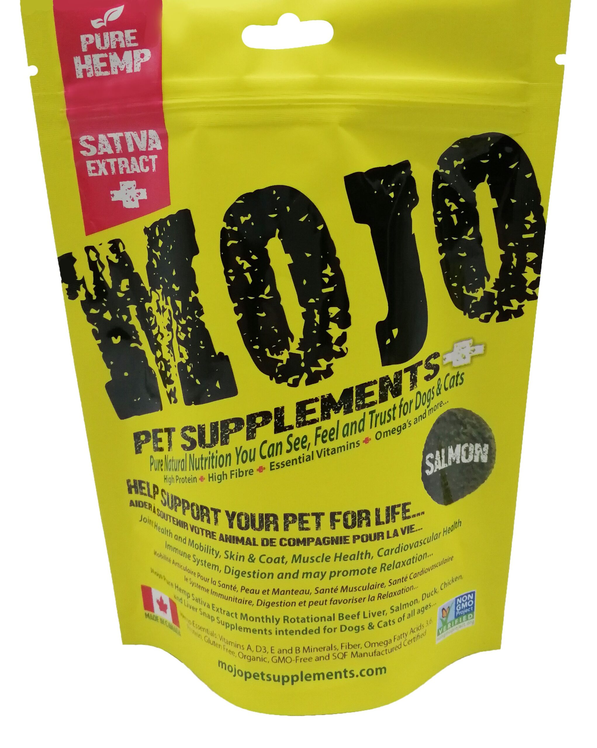Mojo Suppléments Pour Chiens Et Chats à Base De Chanvre, Saveur De Canard 116gr
