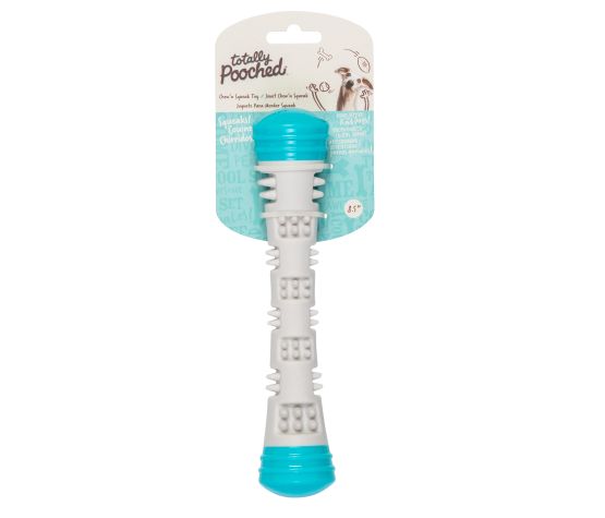 Messy Mutts - Jouet en caoutchouc pour chien "totally Pooched / Chew N' Squeak" - Bâton