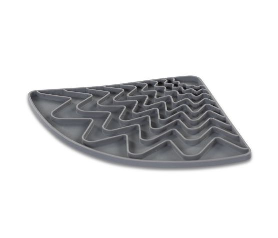 Messy Mutts - Tapis d'alimentation en silicone triangulaire avec ventouses