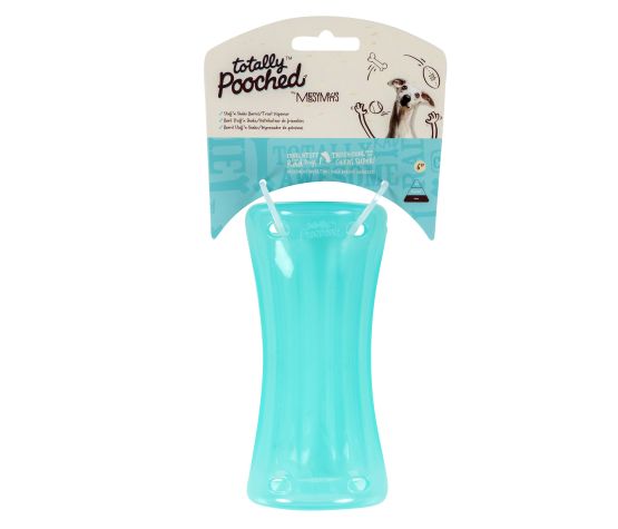 Messy Mutts - Jouet pour chien en caoutchouc "Totally Pooched / Stuff 'n Shake Barrel"