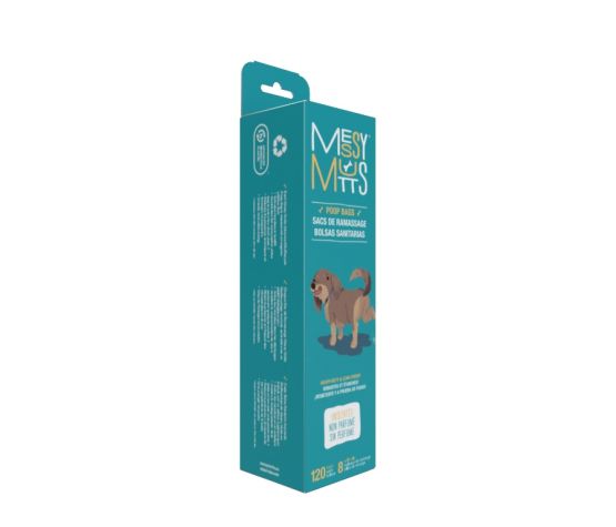 Messy Mutts - Sacs de ramassage biorecyclés - (8) rouleaux