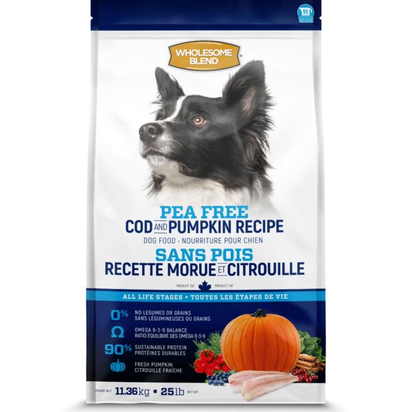 Wholesome Blend - Nourriture pour chien | Sans pois - Morue et citrouille