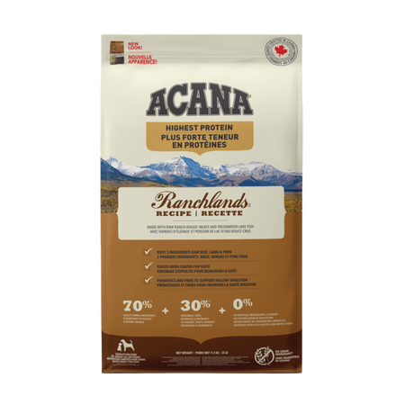 ACANA Plus forte teneur en protéines pour chien recette Ranchlands