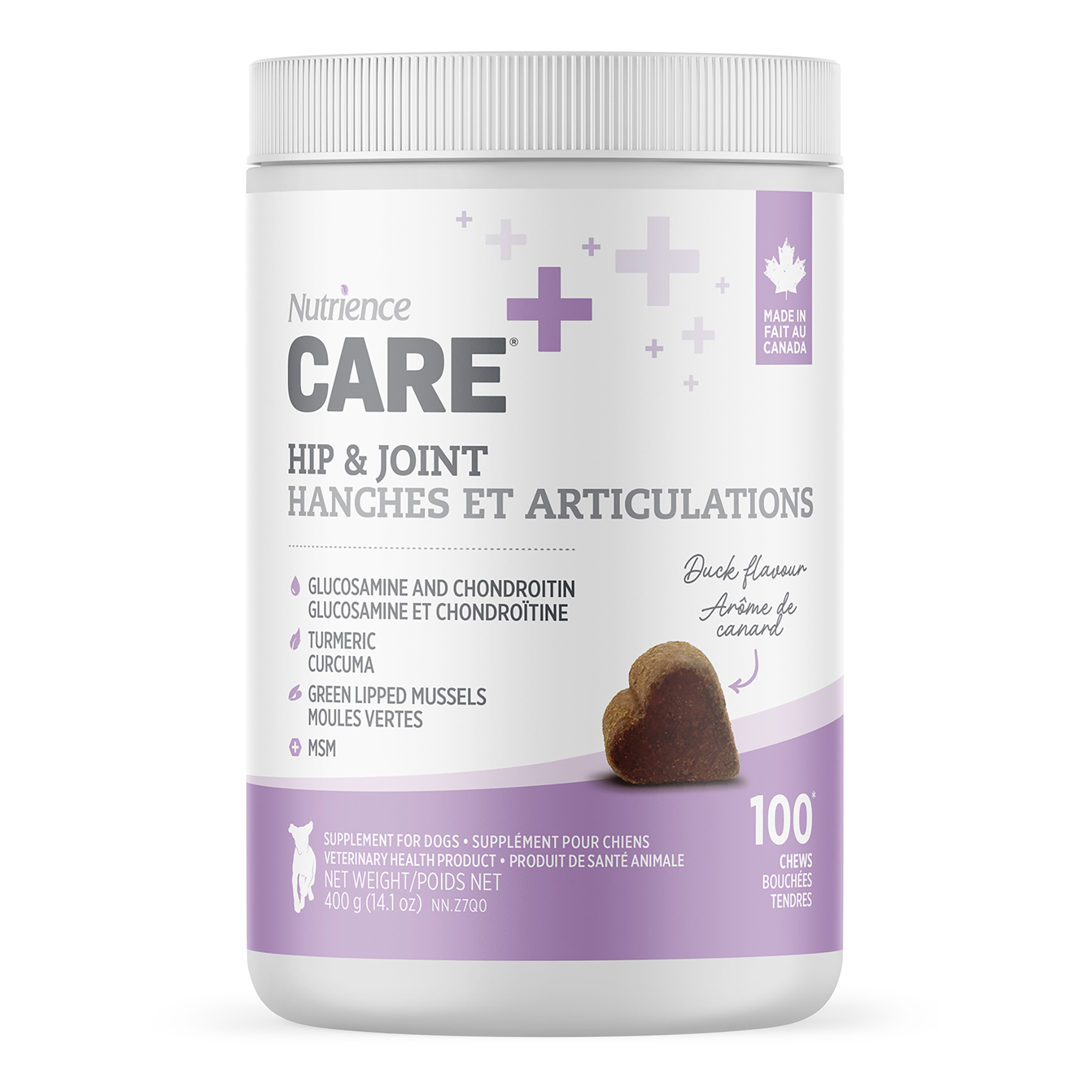 Nutrience Care+ | Supplément Hanches et articulations pour chien - Canard 400g