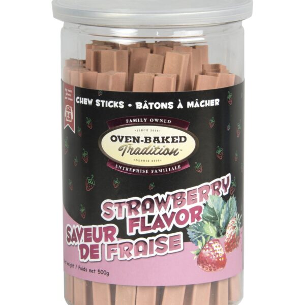 Oven Baked Tradition  Gâteries Pour Chien, Bâtons à Mâcher, Fraise 500g