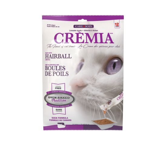 Oven-Baked Tradition | Crèmia gâteries à lécher pour chat, sans grains boules de poils - Canard 12x15g