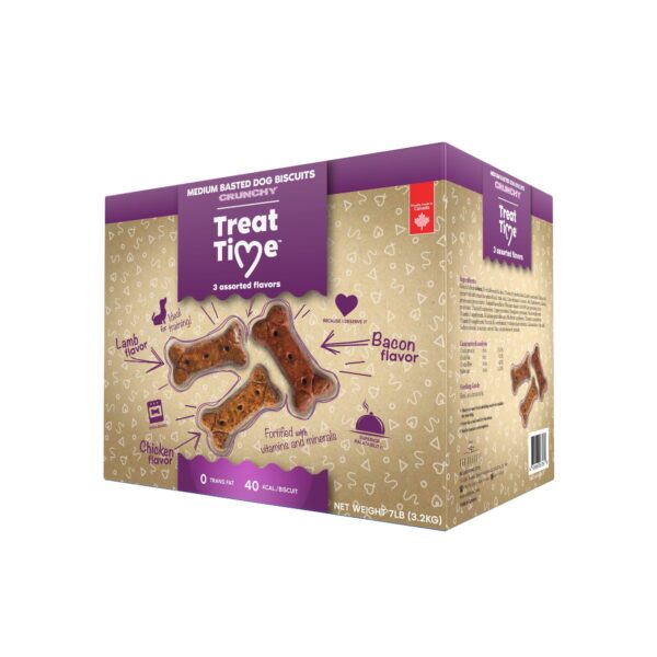 Oven-Baked Tradition Treat Time Gâteries Pour Chien - Biscuits Enrobés, Assortis, Moyens 7 Lbs