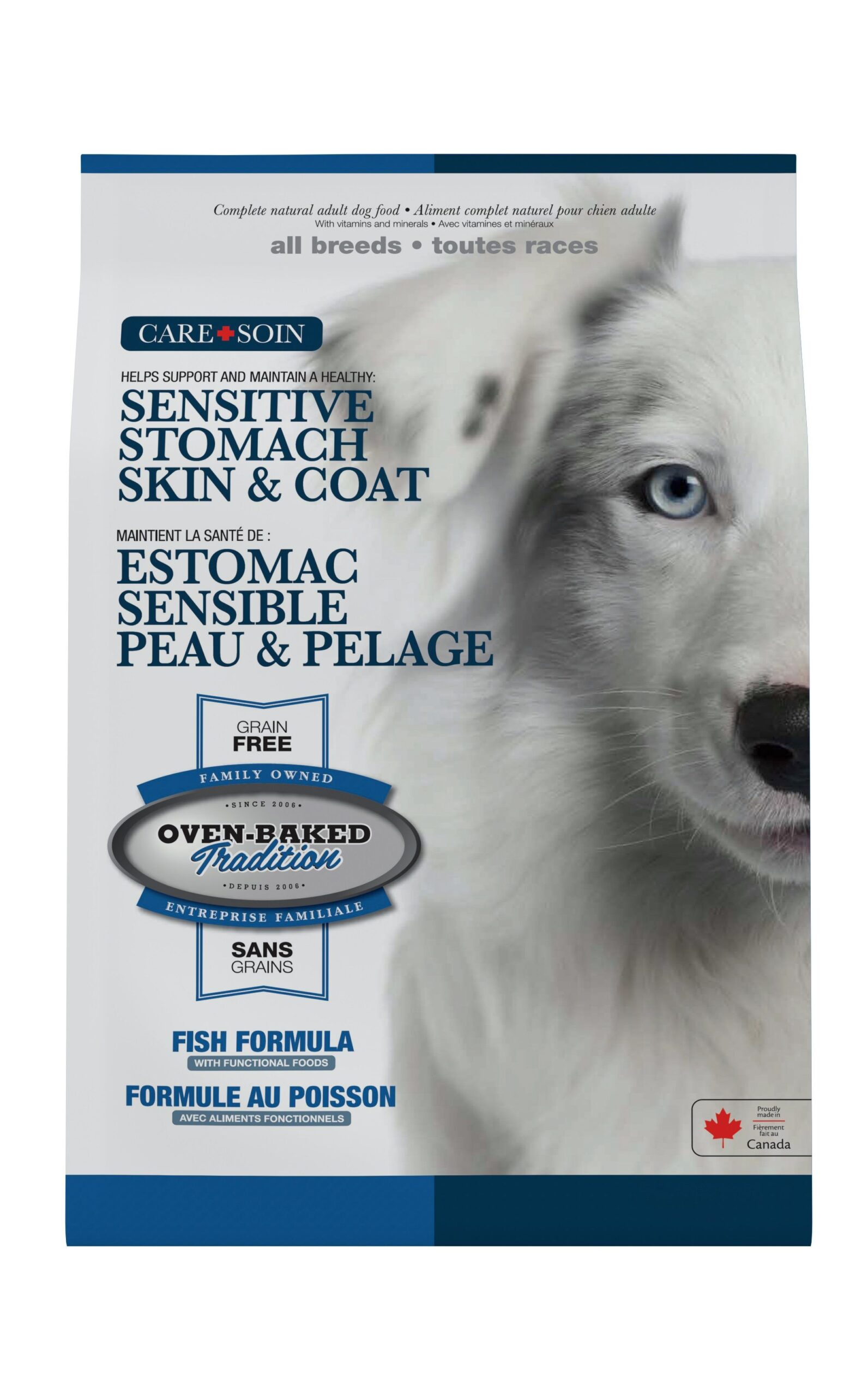 Oven-Baked Tradition Soins - Nourriture sans grains pour chien | Peau et estomac